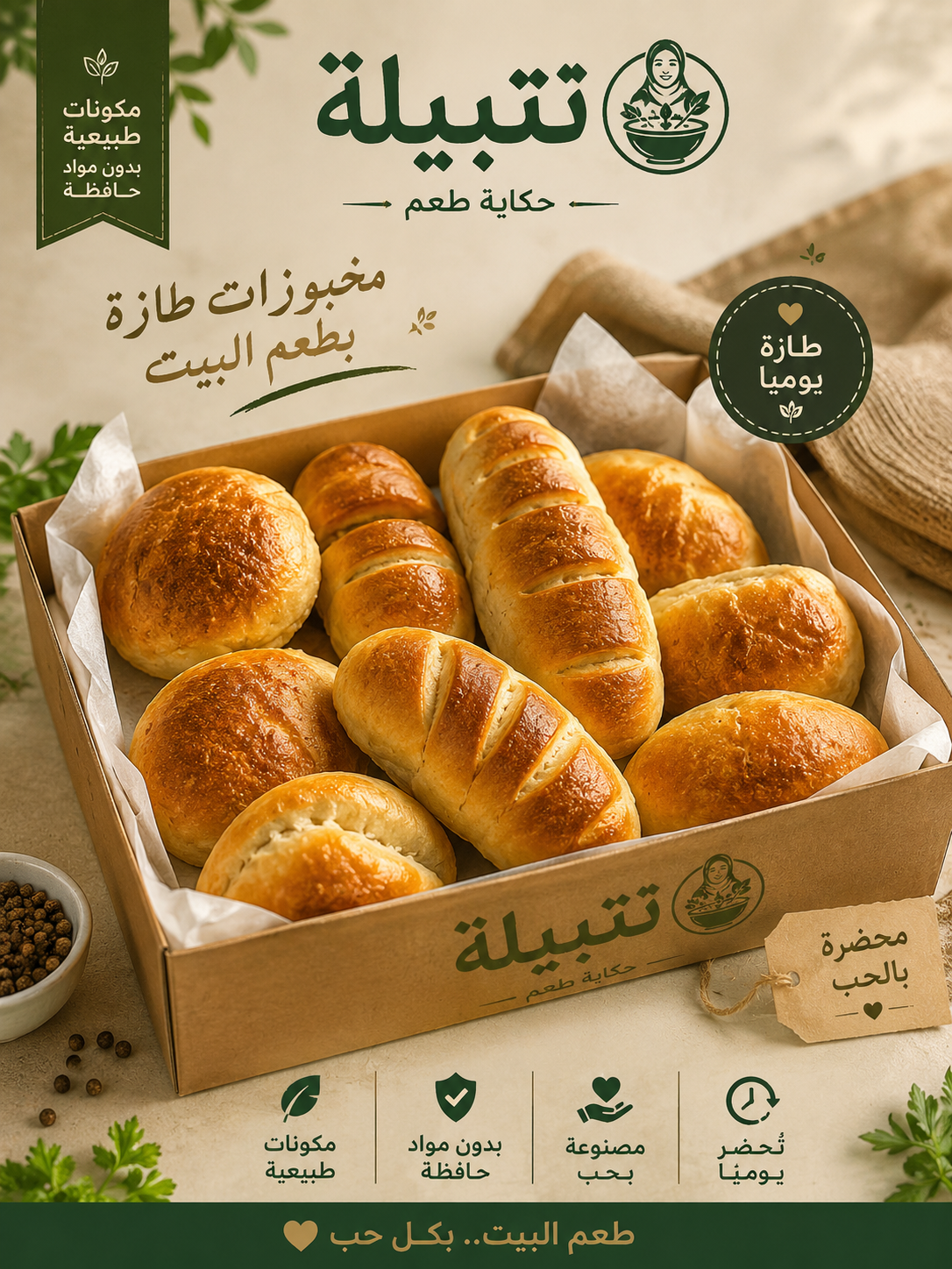 مخبوزات طازة
